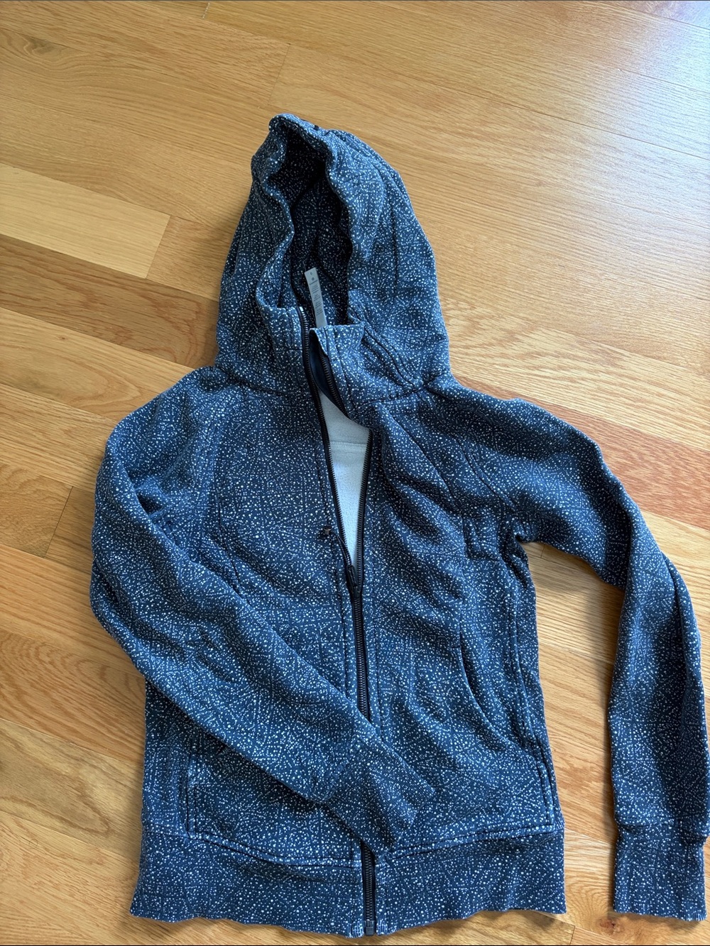 lululemon Black Heathered Speckle Zip Hoodie